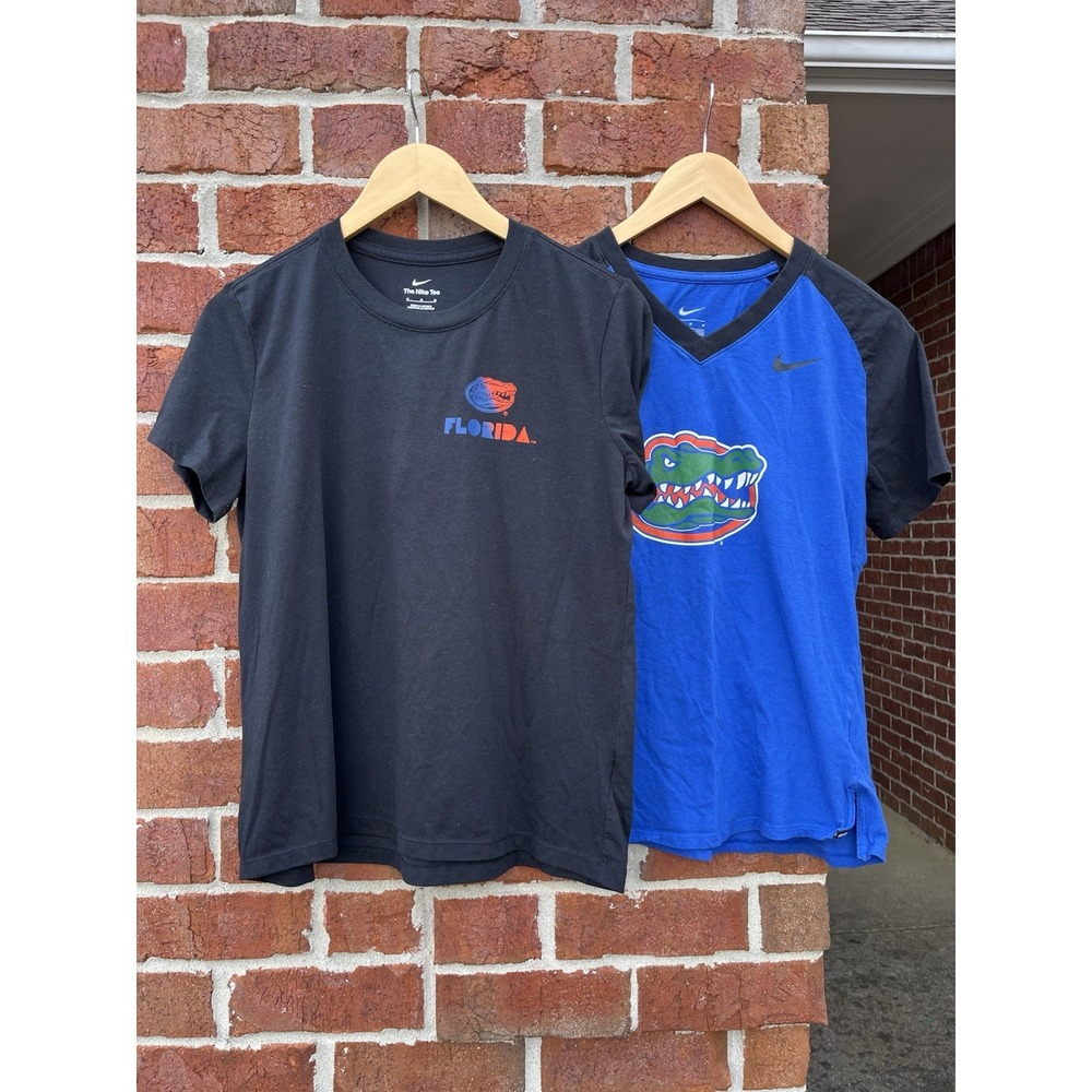 Nike Florida Gators Women's T Shirt 2pc Bundle Blue Black NCAA Medium